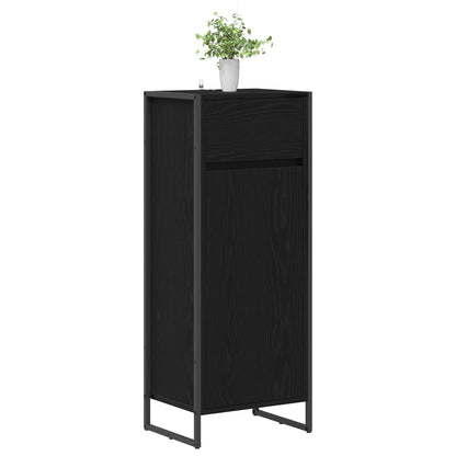 vidaXL Bathroom Cabinet Black Oak 40 x 30 x 100 cm Engineered Wood 3