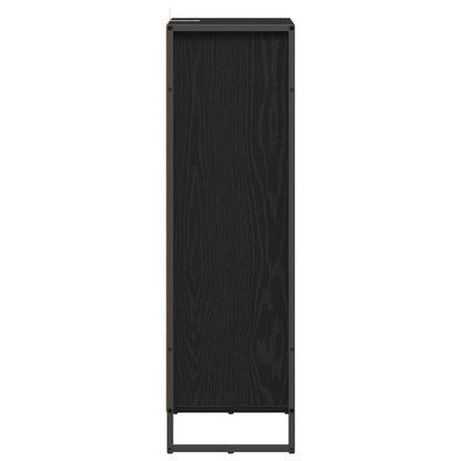 vidaXL Bathroom Cabinet Black Oak 40 x 30 x 100 cm Engineered Wood 6