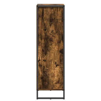 vidaXL Bathroom Cabinet Smoke Oak 40 x 30 x 100 cm Engineered Wood 6