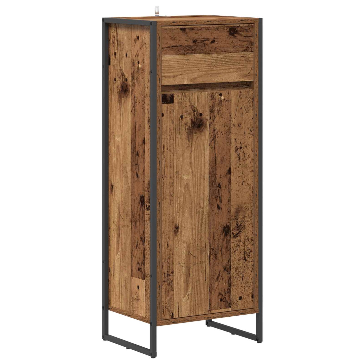 vidaXL Bathroom Cabinet Old Wood 40 x 30 x 100 cm Engineered Wood 2