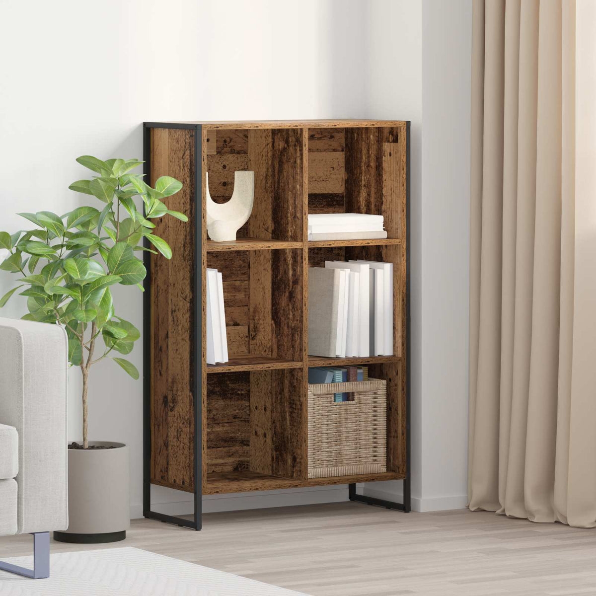 Book Cabinet 68 x 30 x 108 cm Engineered Wood Old wood