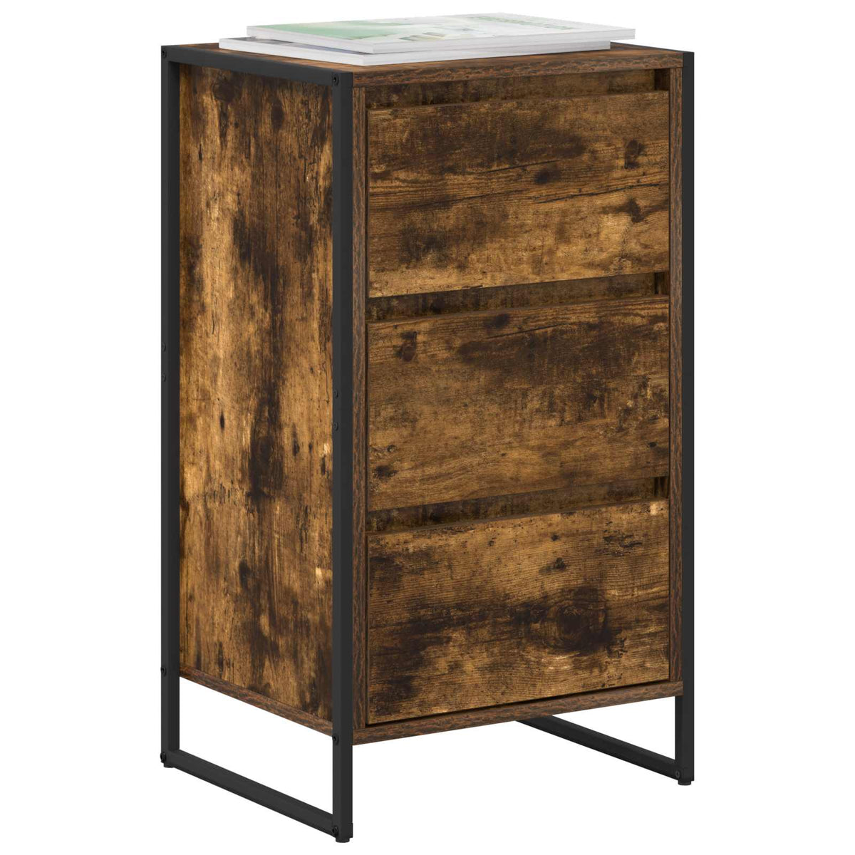 vidaXL Sideboard Smoked Oak 43 x 36 x 75.5 cm Engineered Wood 3