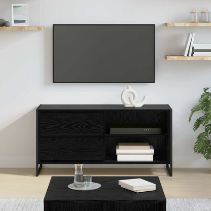 vidaXL TV Cabinet 100 x 36 x 49.5 cm Black Oak Engineered Wood 1