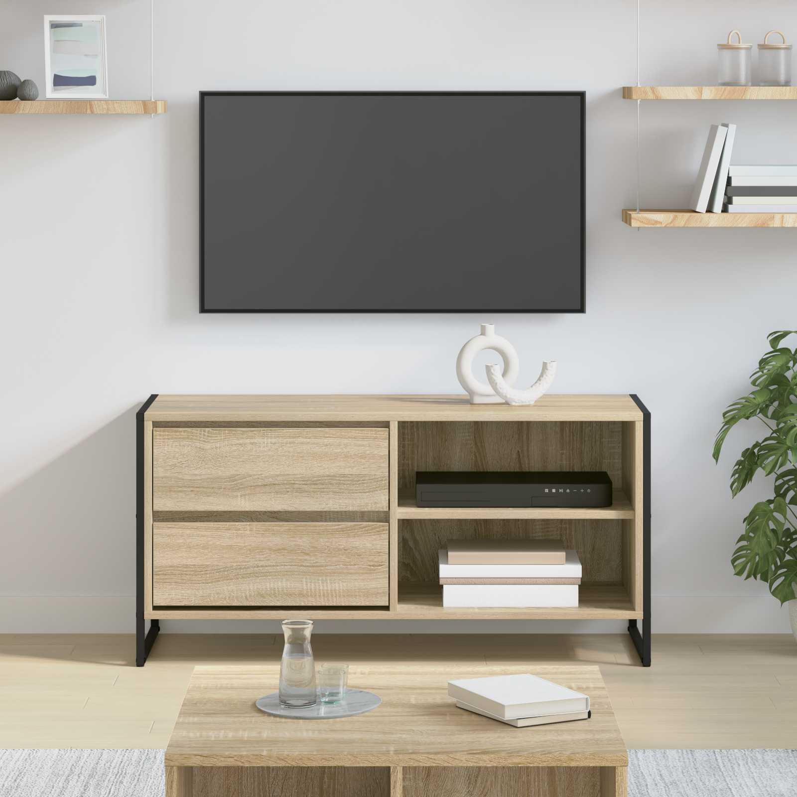 vidaXL TV Cabinet 100 x 36 x 49.5 cm Sonoma Engineered Wood 1
