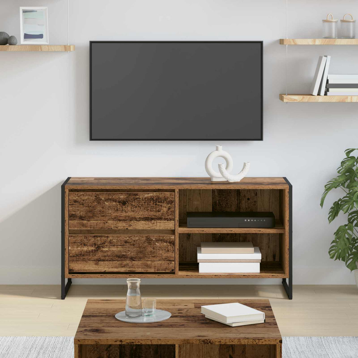 TV Cabinet 100 x 36 x 49.5 cm Engineered Wood Old wood