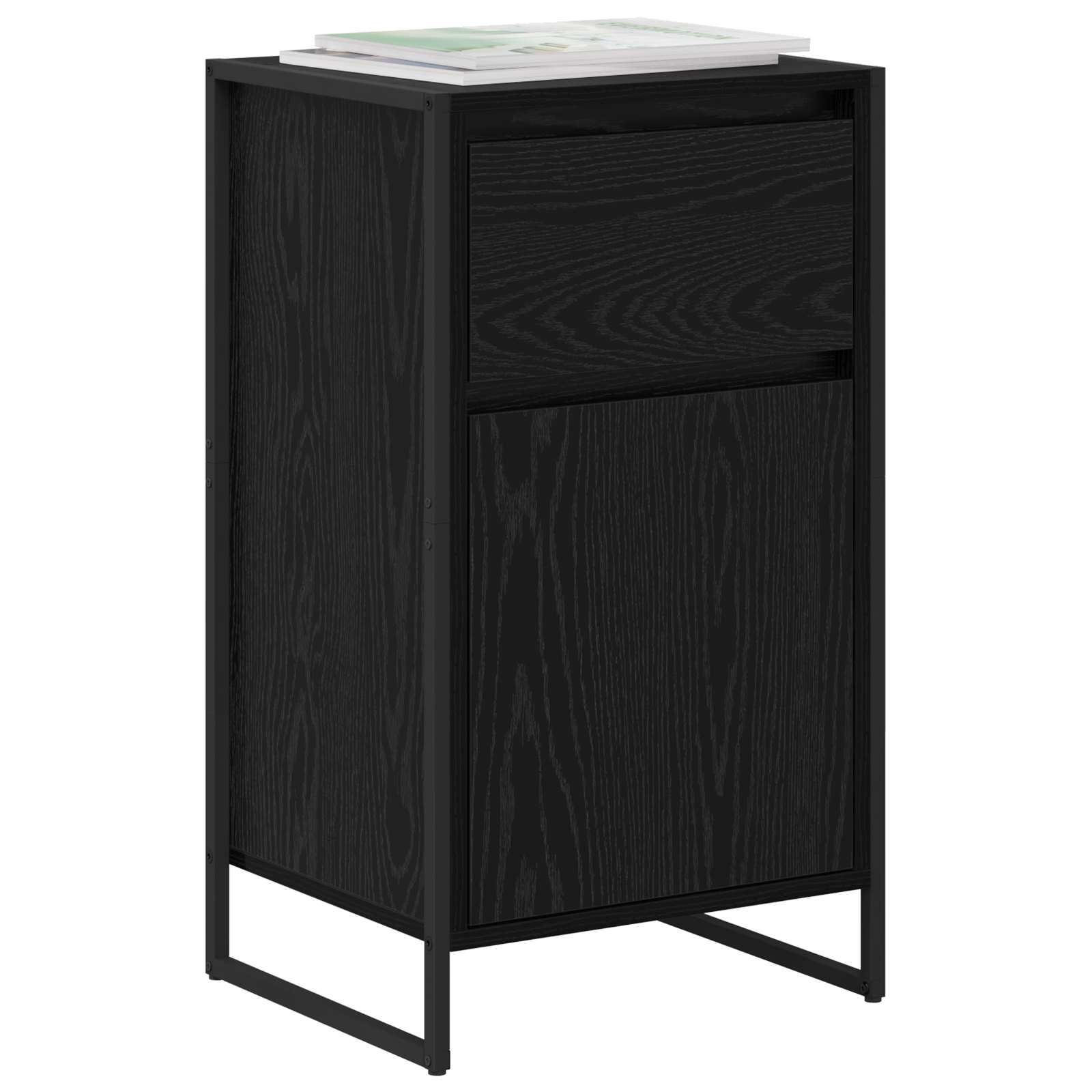 vidaXL Sideboard Black Oak 43 x 36 x 75.5 cm Engineered Wood 3