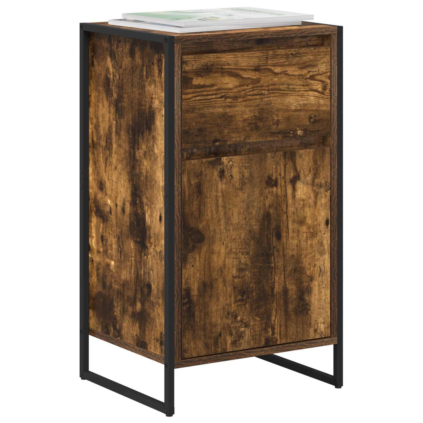 vidaXL Sideboard Smoke Oak 43 x 36 x 75.5 cm Engineered Wood 3