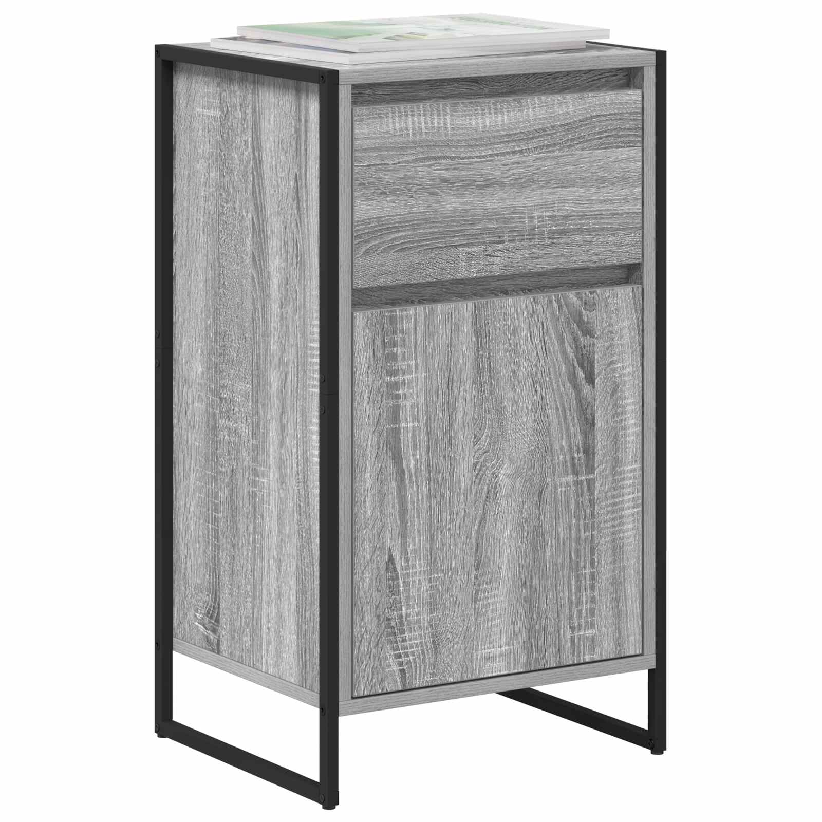 vidaXL Sideboard Grey Sonoma 43 x 36 x 75.5 cm Engineered Wood 3