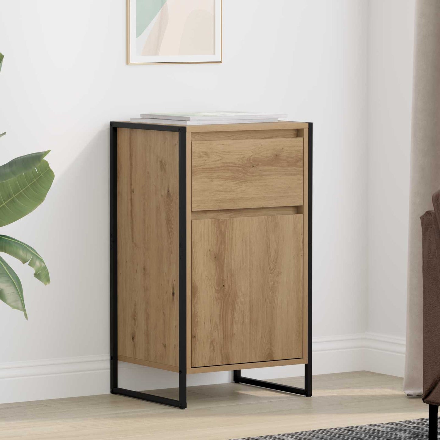 vidaXL Sideboard Artisian Oak 43 x 36 x 75.5 cm Engineered Wood 1