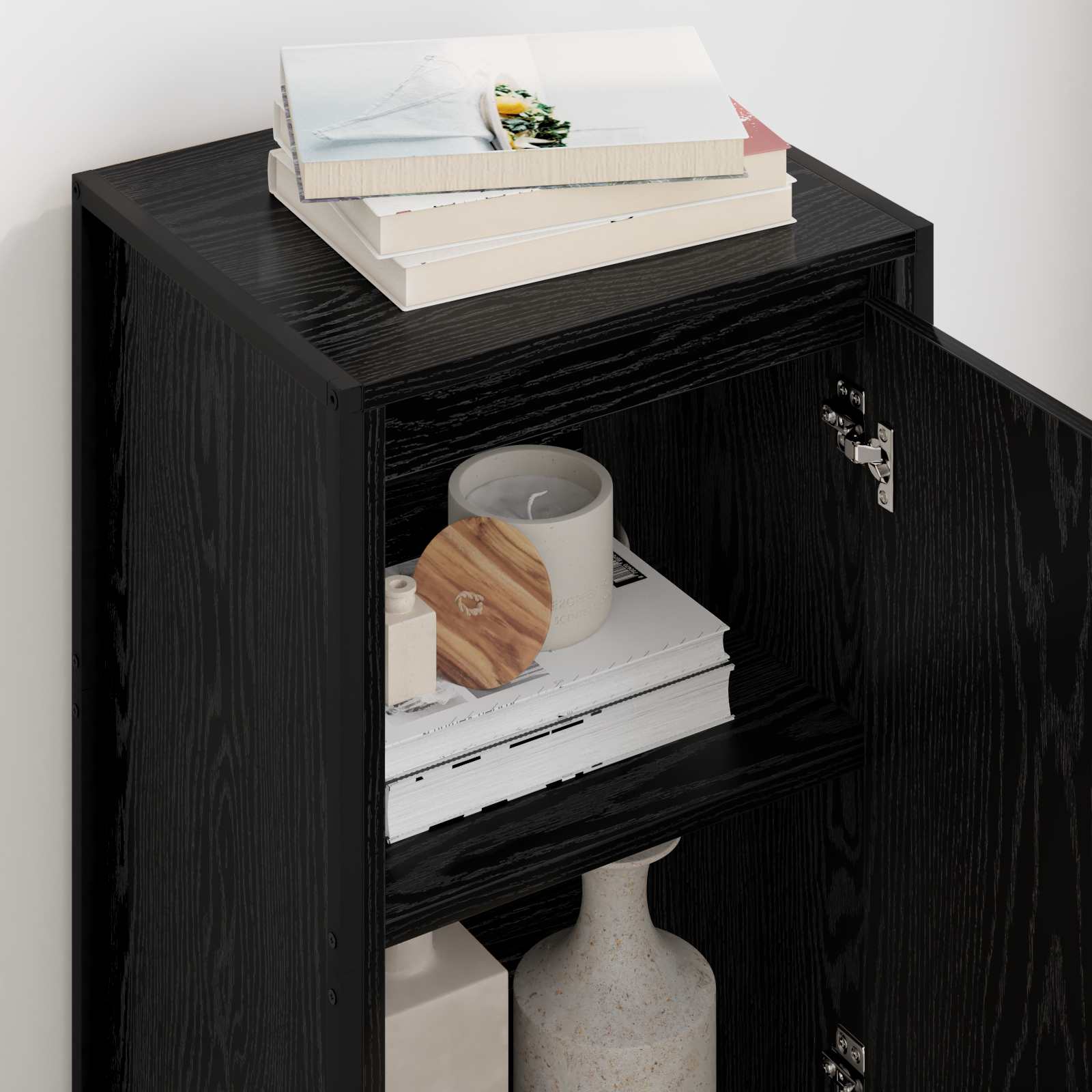 vidaXL Sideboard Black Oak 43 x 36 x 75.5 cm Engineered Wood 4