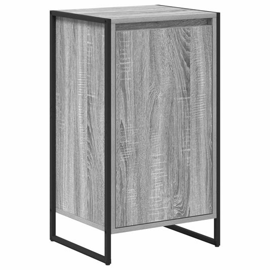 Grey Sonoma engineered wood sideboard with black metal frame
