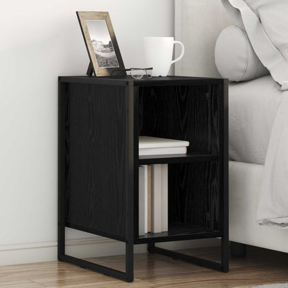 vidaXL Bedside Table 2 pcs Black Oak 39.5 x 30 x 50 cm Engineered Wood 1