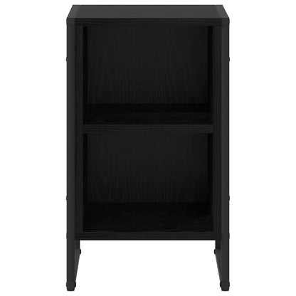 vidaXL Bedside Table 2 pcs Black Oak 39.5 x 30 x 50 cm Engineered Wood 6