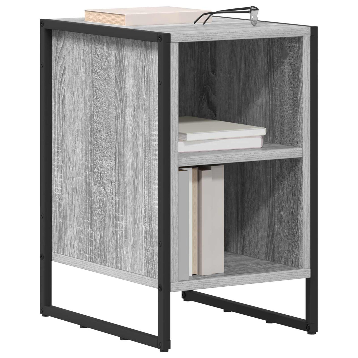 vidaXL Bedside Table 2 pcs Grey Sonoma 39.5 x 30 x 50 cm 3