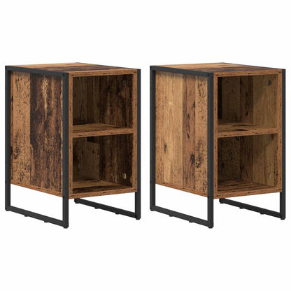 vidaXL Bedside Table 2 pcs Old Wood 39.5 x 30 x 50 cm Engineered Wood 2