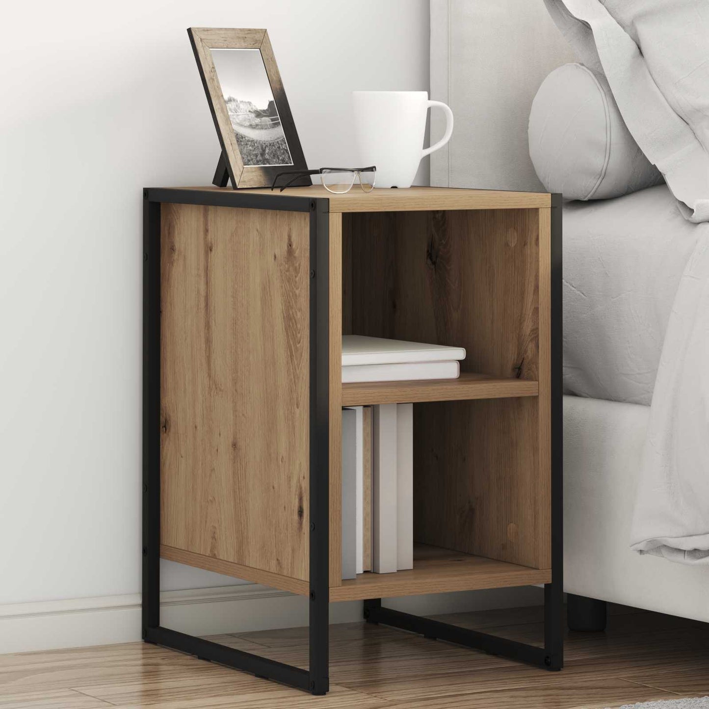 vidaXL Bedside Table 2 pcs Artisian Oak 39.5 x 30 x 50 cm 1