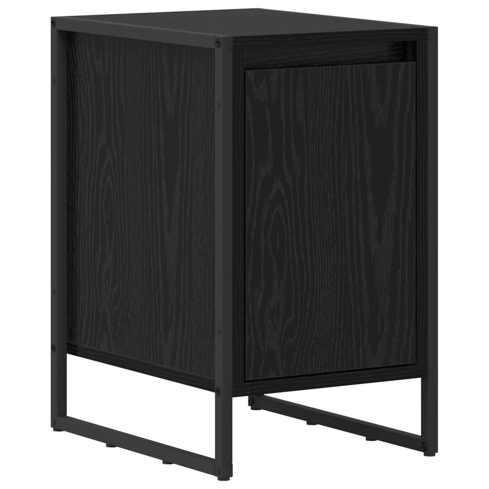 vidaXL Bedside Table 2 pcs Black Oak 39.5 x 30 x 50 cm Engineered Wood 5
