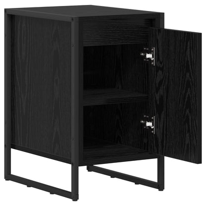 vidaXL Bedside Table 2 pcs Black Oak 39.5 x 30 x 50 cm Engineered Wood 6
