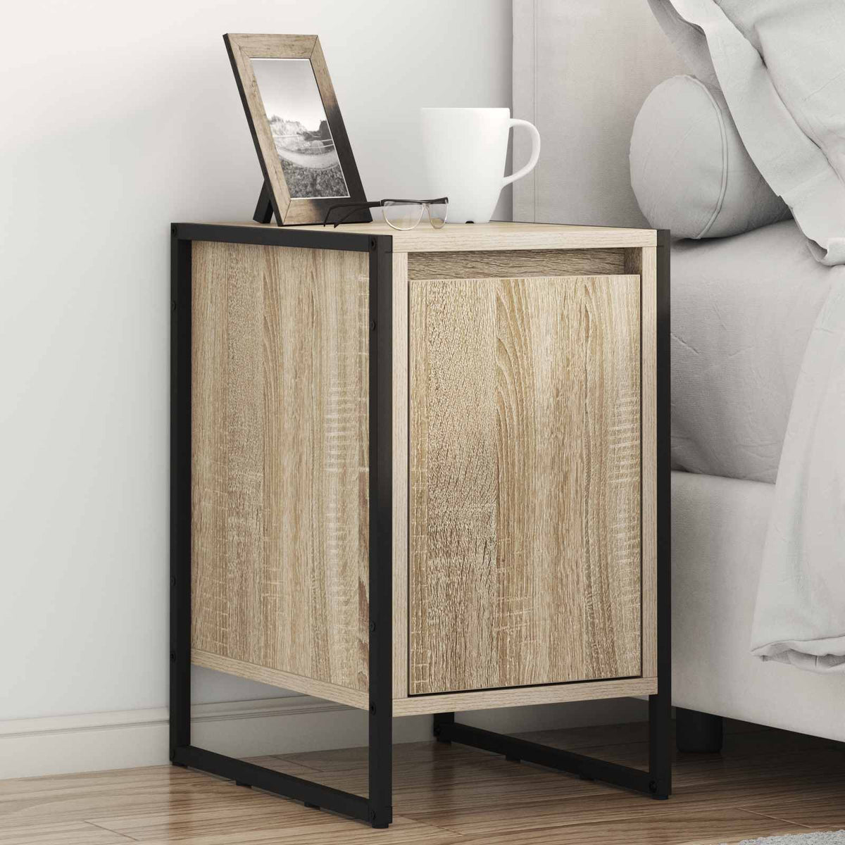 Bedside Table 39.5 x 30 x 50 cm Engineered Wood Sonoma oak