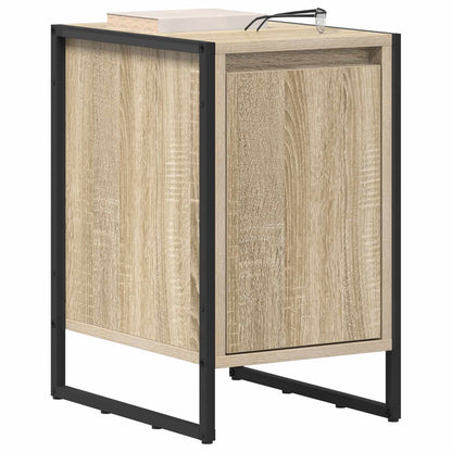 Bedside Table 39.5 x 30 x 50 cm Engineered Wood Sonoma oak
