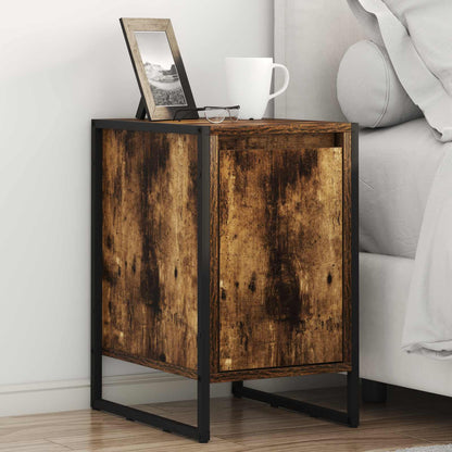 vidaXL Bedside Table 2 pcs Smoke Oak 39.5 x 30 x 50 cm Engineered Wood 1
