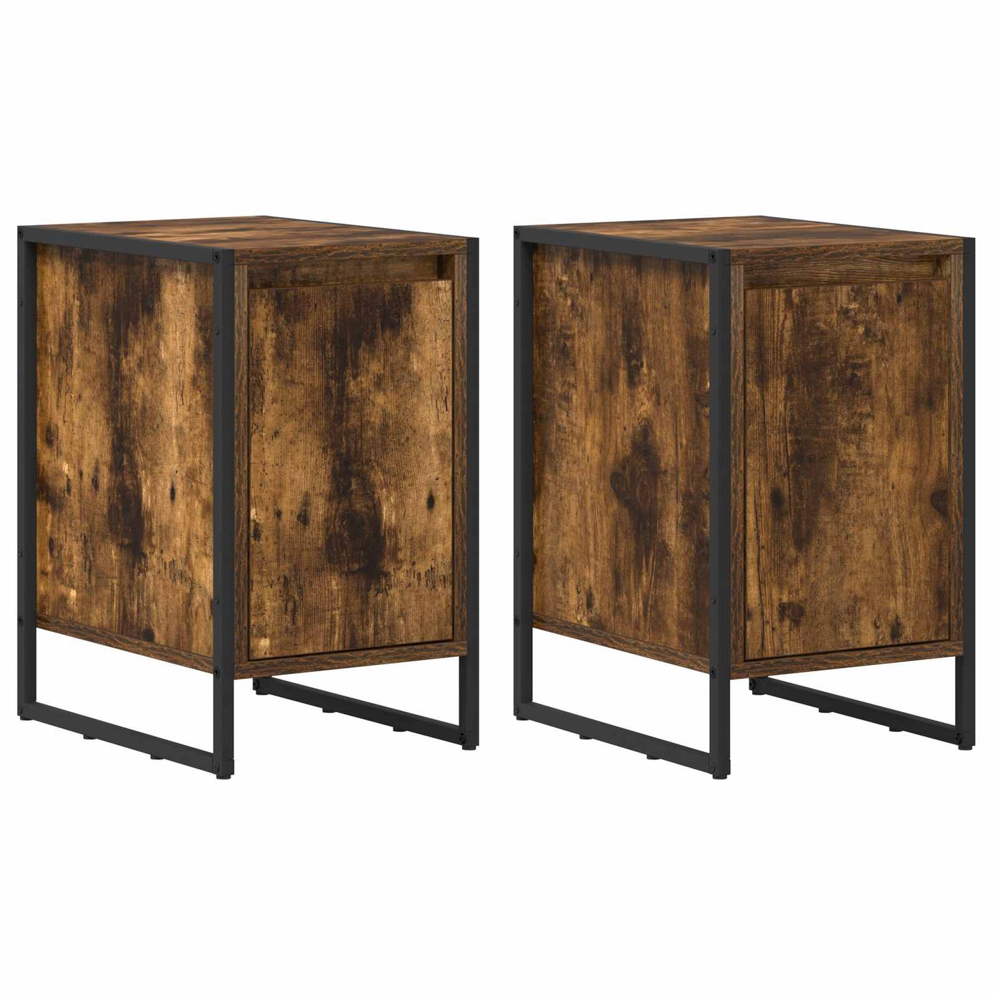 vidaXL Bedside Table 2 pcs Smoke Oak 39.5 x 30 x 50 cm Engineered Wood 2