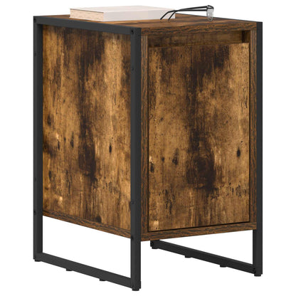 vidaXL Bedside Table 2 pcs Smoke Oak 39.5 x 30 x 50 cm Engineered Wood 3