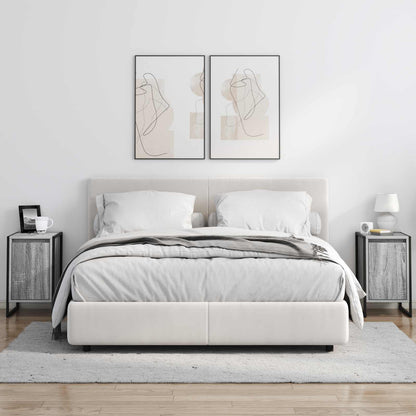 vidaXL Bedside Table 2 pcs Grey Sonoma 39.5 x 30 x 50 cm 4