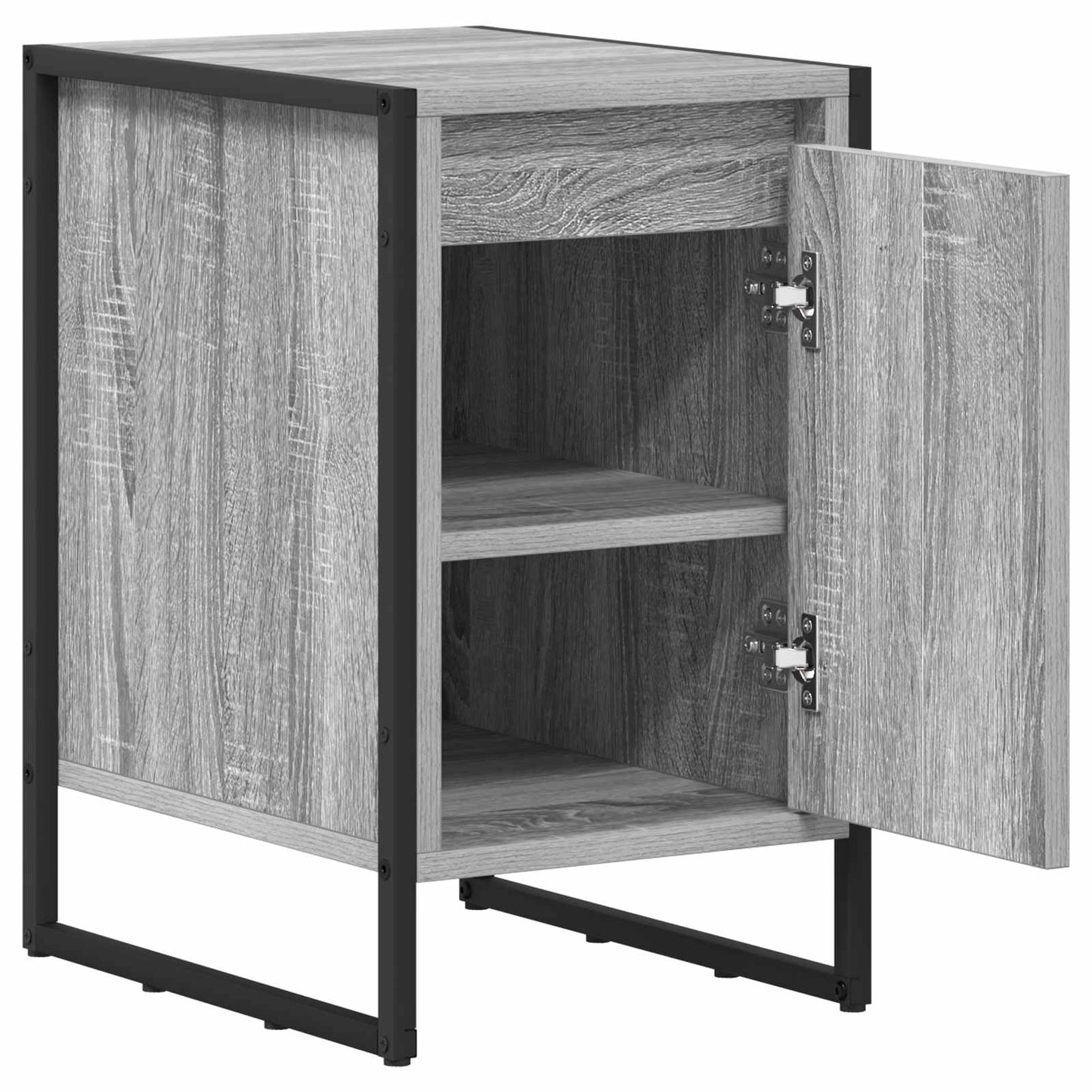 vidaXL Bedside Table 2 pcs Grey Sonoma 39.5 x 30 x 50 cm 6