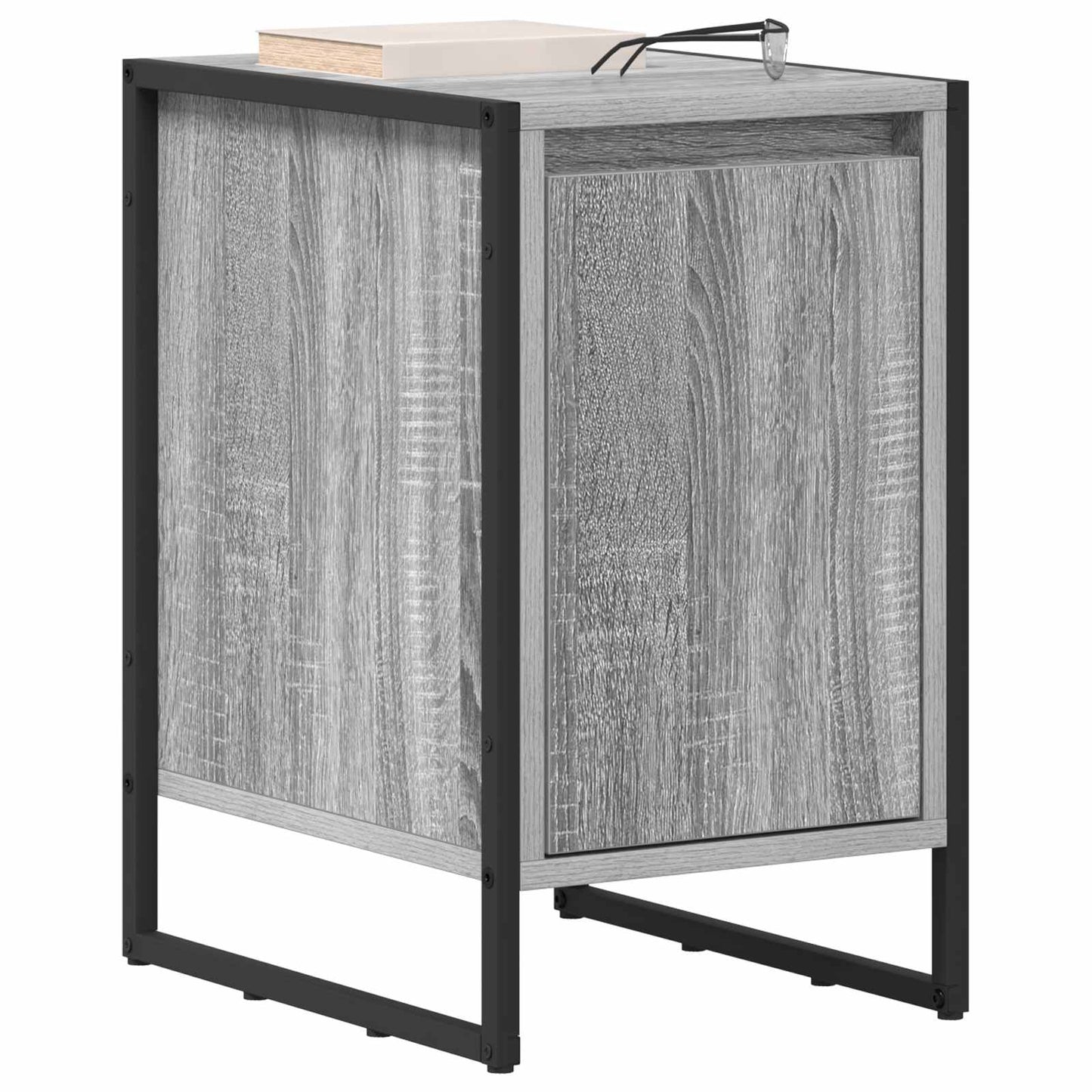vidaXL Bedside Table 2 pcs Grey Sonoma 39.5 x 30 x 50 cm 3