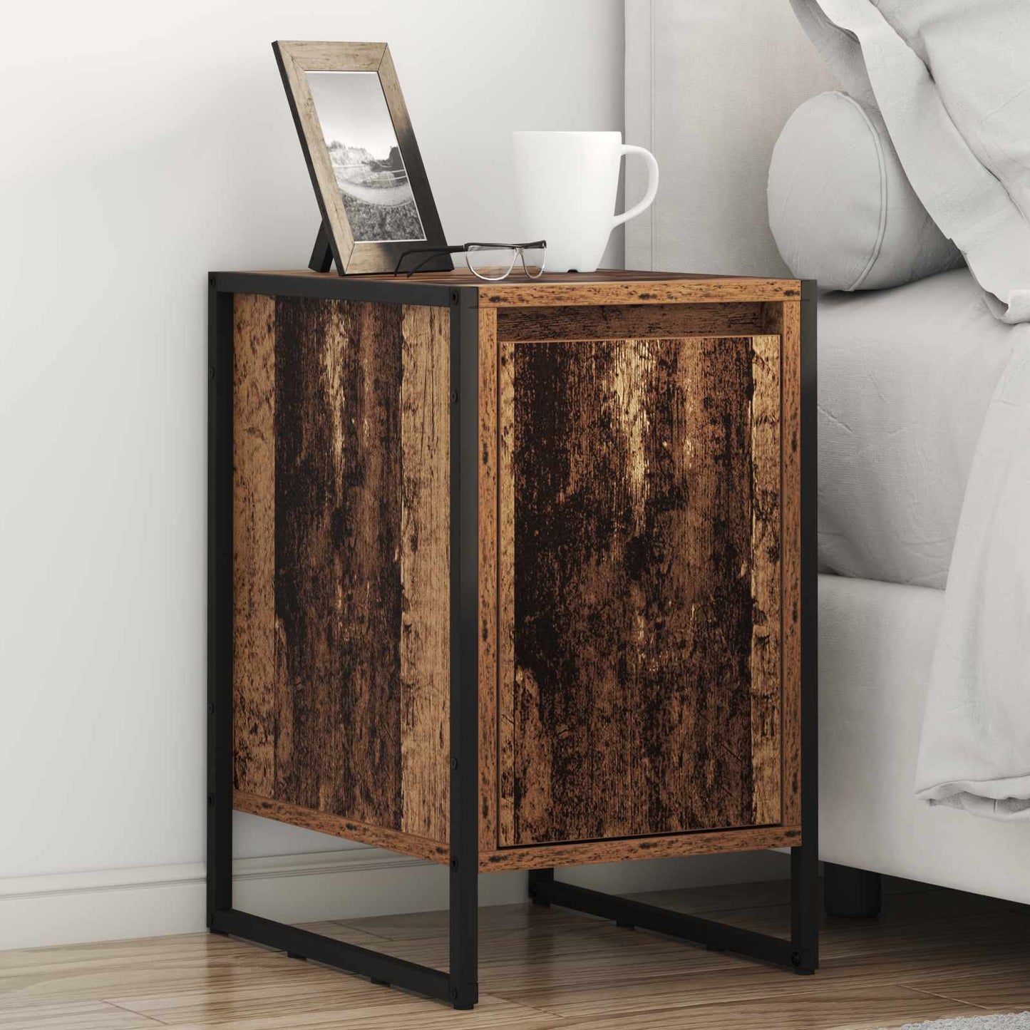 vidaXL Bedside Table 2 pcs Old Wood 39.5 x 30 x 50 cm Engineered Wood 1
