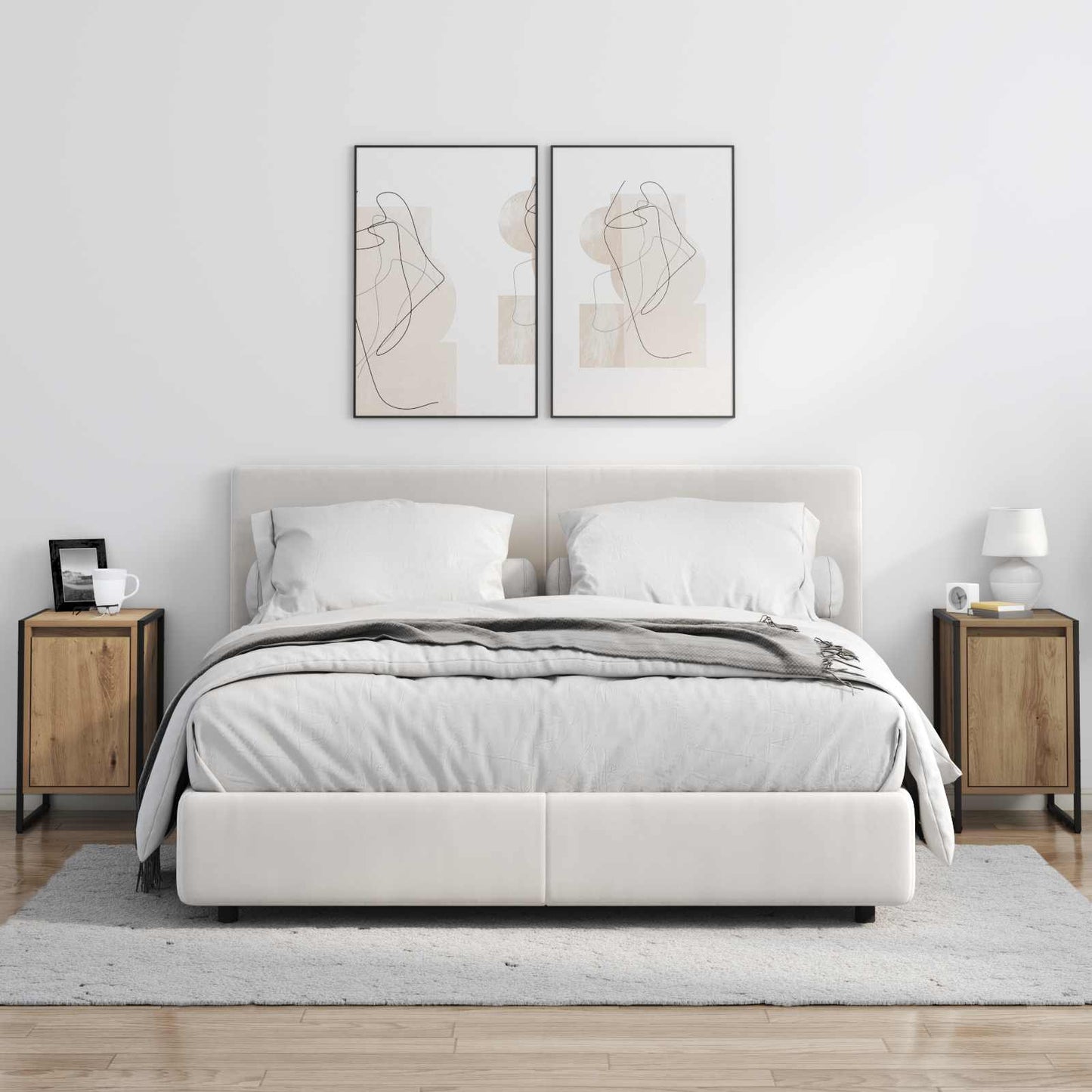 vidaXL Bedside Table 2 pcs Artisian Oak 39.5 x 30 x 50 cm 4