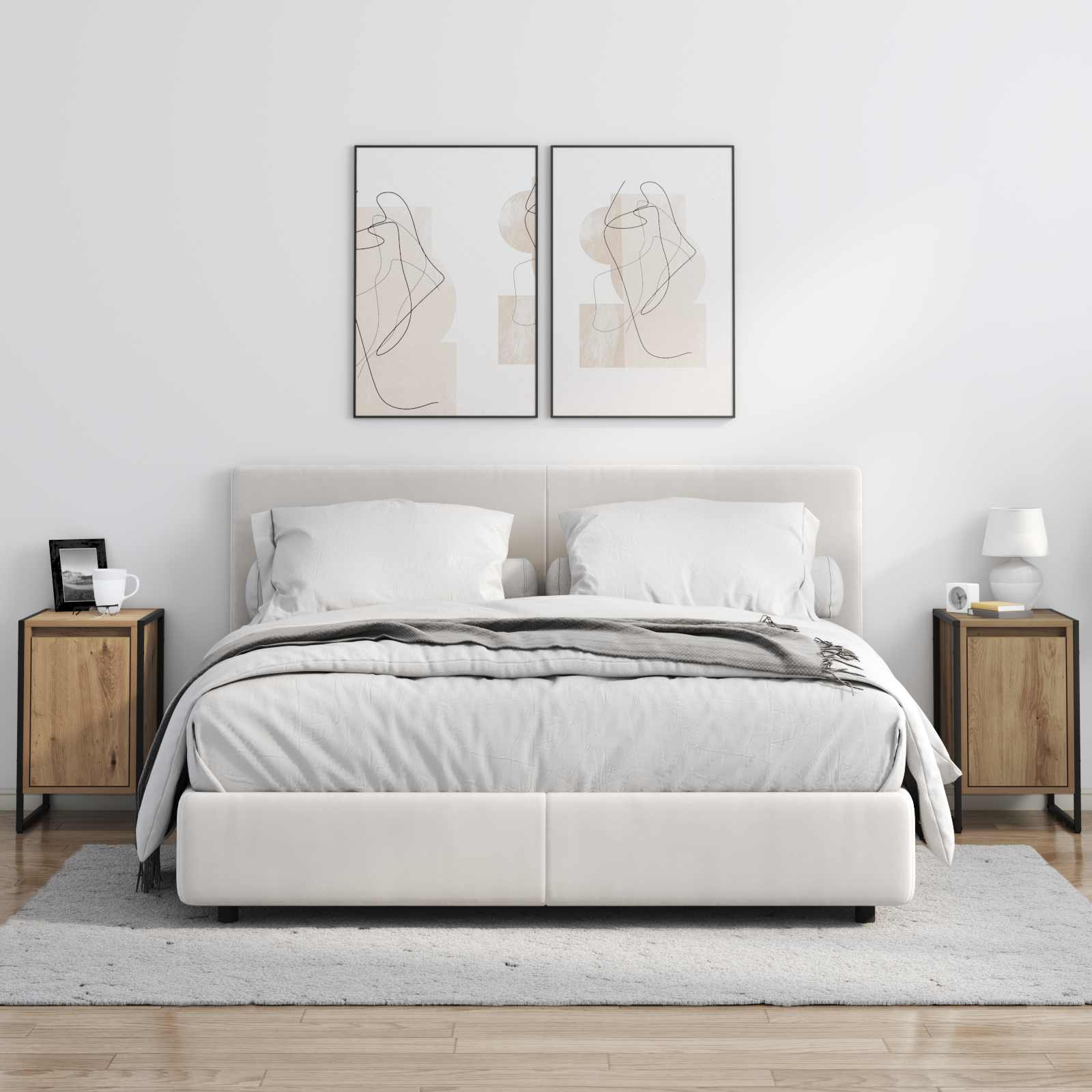 vidaXL Bedside Table 2 pcs Artisian Oak 39.5 x 30 x 50 cm 4