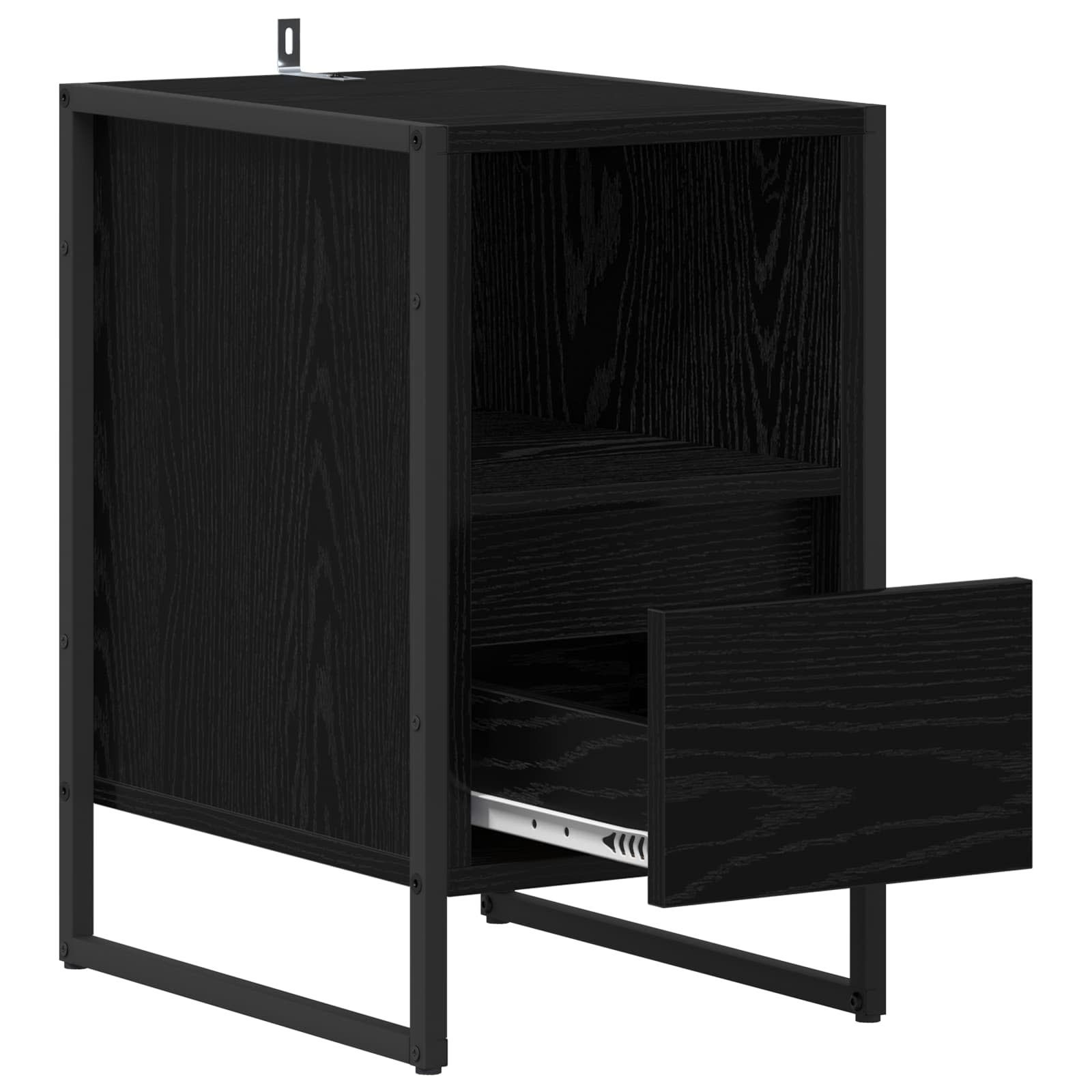 vidaXL Bedside Table 2 pcs Black Oak 39.5 x 30 x 50 cm Engineered Wood 6
