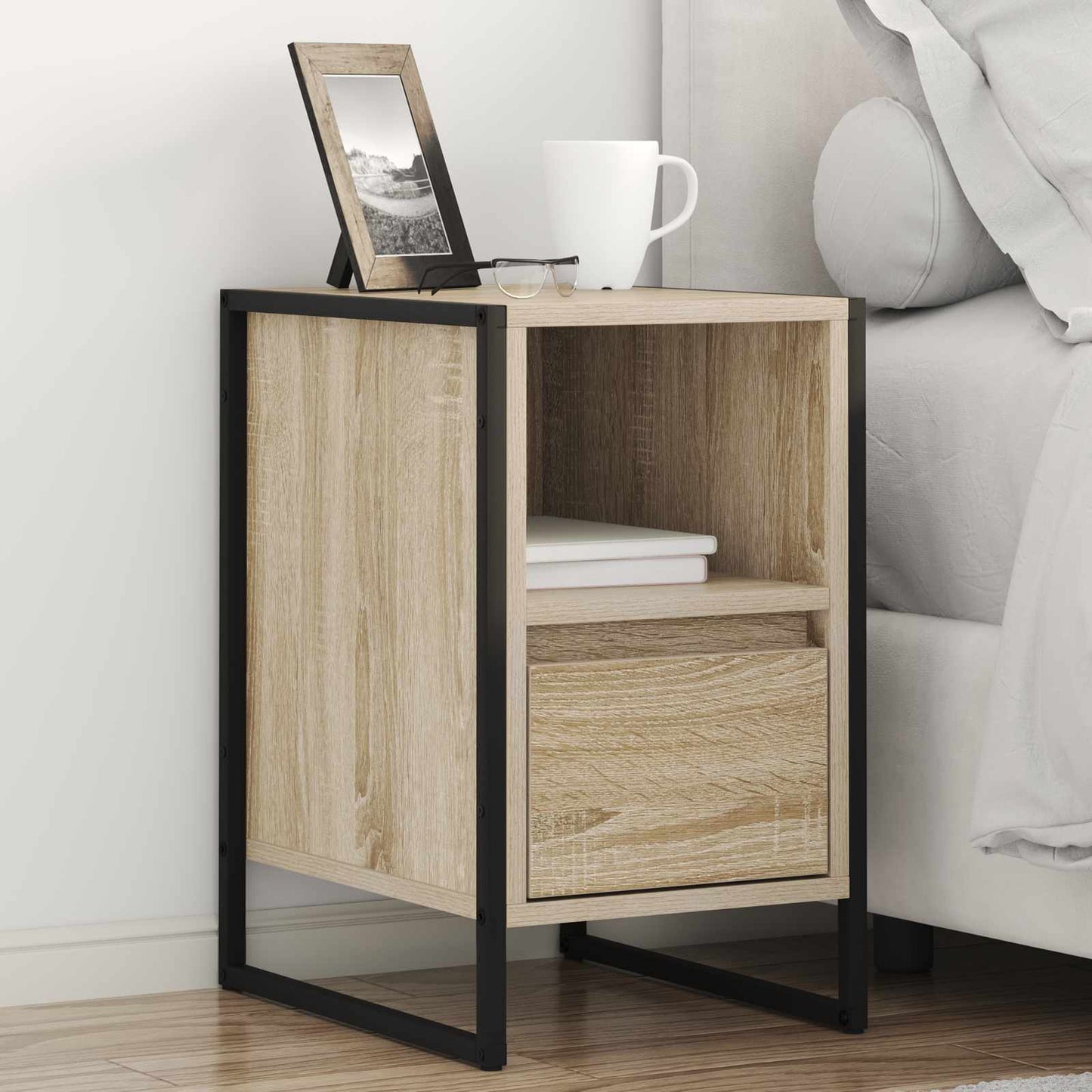 vidaXL Bedside Table 2 pcs Sonoma 39.5 x 30 x 50 cm Engineered Wood 1