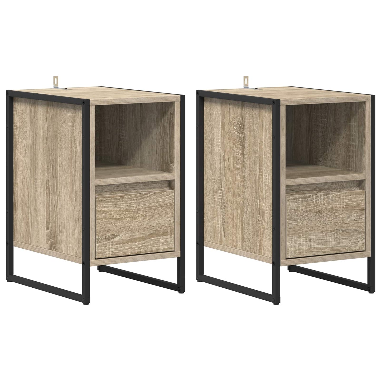 vidaXL Bedside Table 2 pcs Sonoma 39.5 x 30 x 50 cm Engineered Wood 2