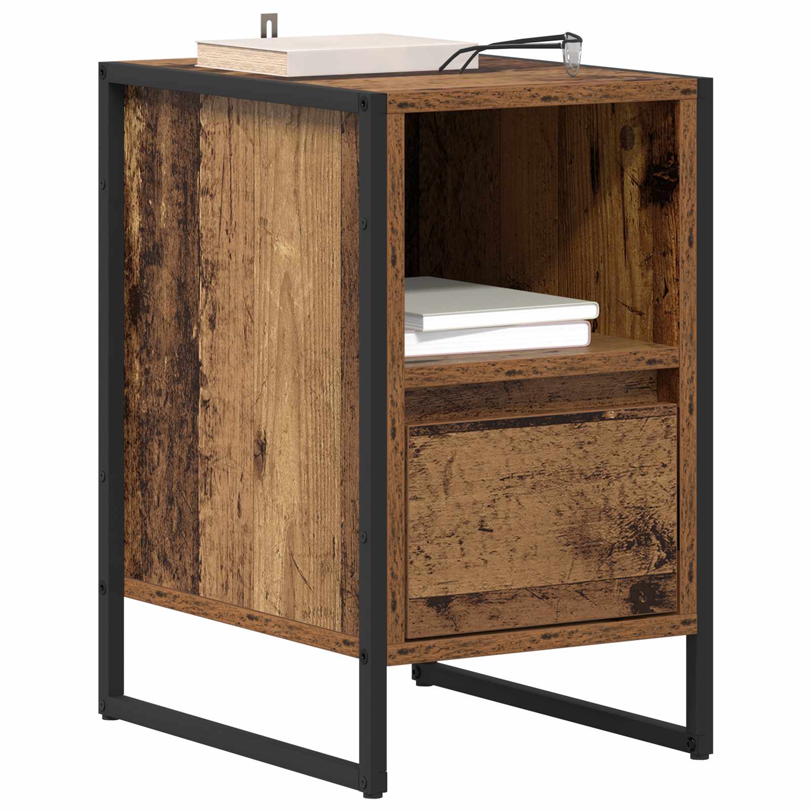 vidaXL Bedside Table 2 pcs Old Wood 39.5 x 30 x 50 cm Engineered Wood 3