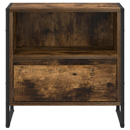 vidaXL Bedside Table Smoke Oak 50 x 39.5 x 50 cm Engineered Wood 5