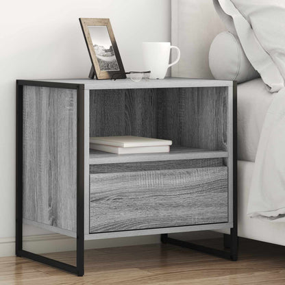 vidaXL Bedside Table Grey Sonoma 50 x 39.5 x 50 cm Engineered Wood 1