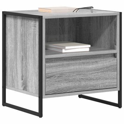 vidaXL Bedside Table Grey Sonoma 50 x 39.5 x 50 cm Engineered Wood 3
