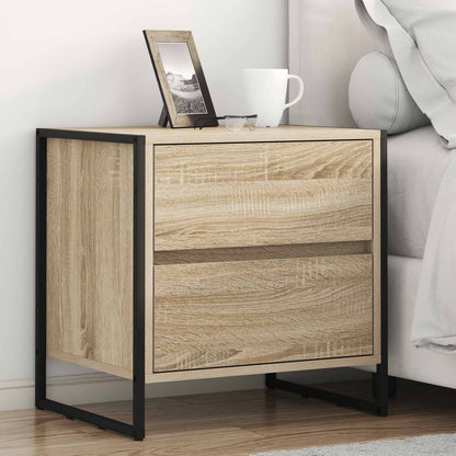 vidaXL Bedside Table Sonoma 50 x 39.5 x 50 cm Engineered Wood 1