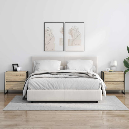 vidaXL Bedside Table Sonoma 50 x 39.5 x 50 cm Engineered Wood 4