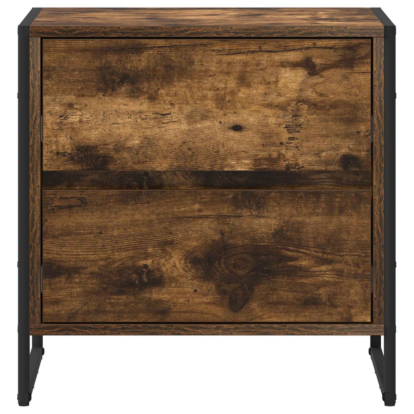 vidaXL Bedside Table Smoke Oak 50 x 39.5 x 50 cm Engineered Wood 5