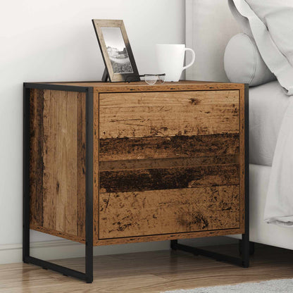 vidaXL Bedside Table Old Wood 50 x 39.5 x 50 cm Engineered Wood 1