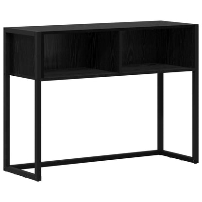 vidaXL End Table Black Oak 100 x 36 x 75 cm Engineered Wood 2