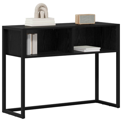 vidaXL End Table Black Oak 100 x 36 x 75 cm Engineered Wood 3