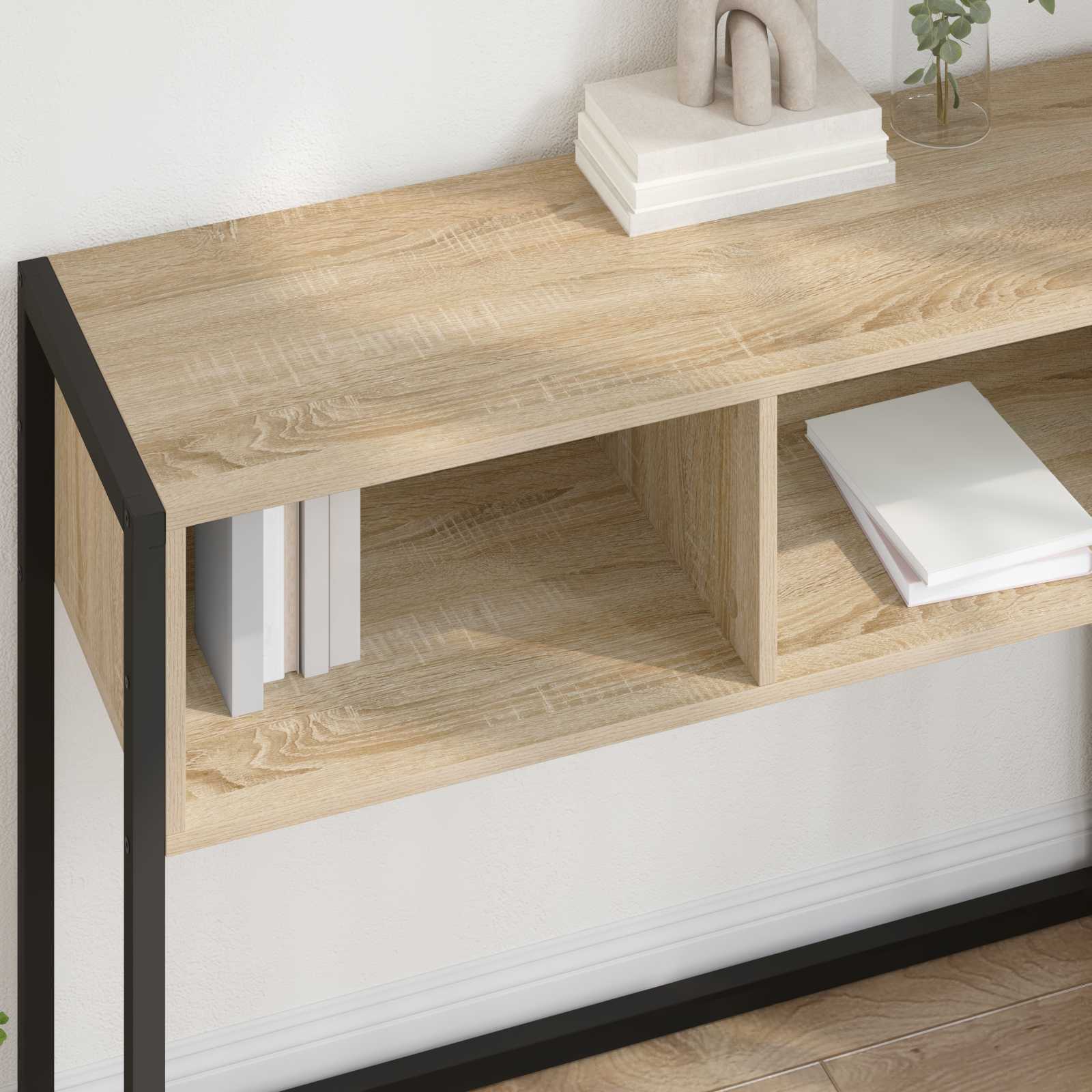 vidaXL End Table Sonoma 100 x 36 x 75 cm Engineered Wood 4