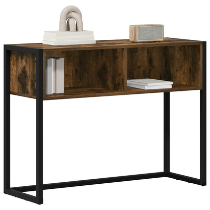 vidaXL End Table Smoke Oak 100 x 36 x 75 cm Engineered Wood 3
