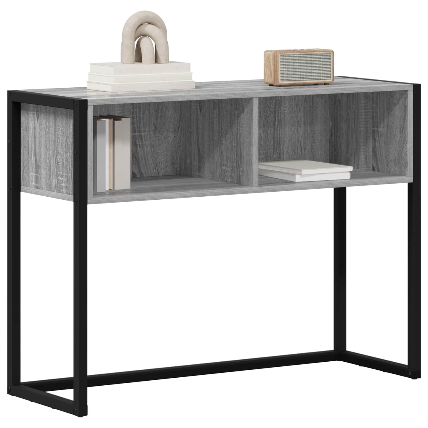 vidaXL End Table Grey Sonoma 100 x 36 x 75 cm Engineered Wood 3