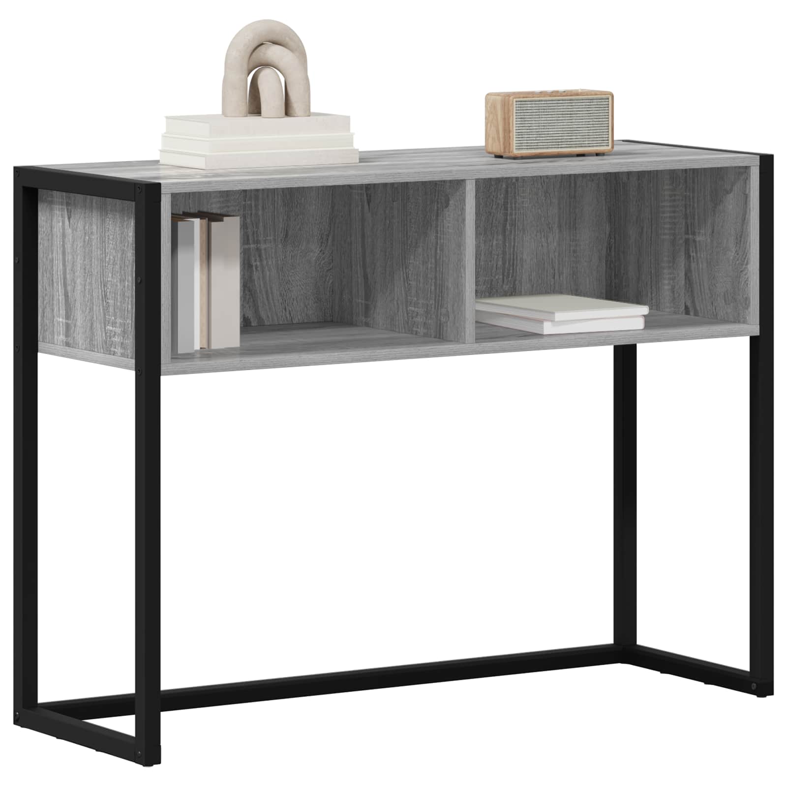 vidaXL End Table Grey Sonoma 100 x 36 x 75 cm Engineered Wood 3
